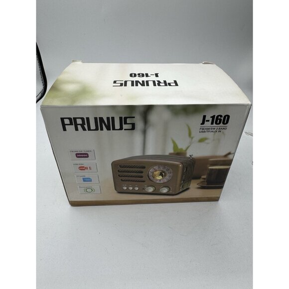 PRUNUS J-160 Small Retro Vintage Radio with Bluetooth, Portable Transistor Radio - Picture 2 of 14